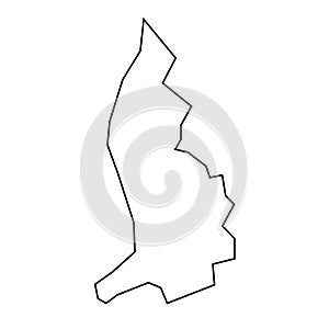 Liechtenstein vector country map thin outline icon
