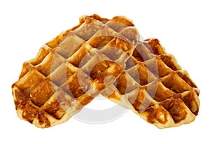 Liege waffles, pastries isolated