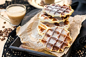 Liege waffles with pearl sugar