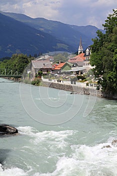 Lienz and River Drau in Austria