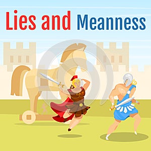 Lies and meanness social media post mockup