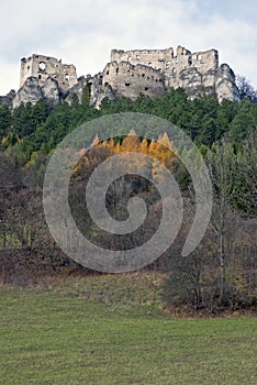 Lietava castle and forest around