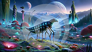 Life on an Alien World: The Bioluminescent Wanderer