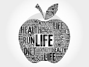 LIFE apple word cloud