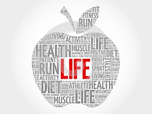 LIFE apple word cloud