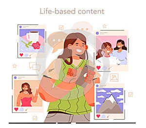 Life-based content. Content strategy development. Social media content