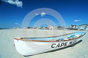 Life Boat on Cape May, NJ beach photo