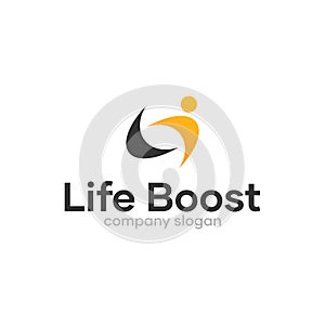 Life Boost Consulting Advisory Management Logo Design Concept