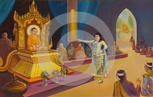 Life of Buddha painting