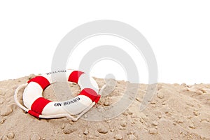 Life buoy at the beach