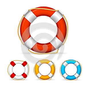 Life Buoy Color Set. Vector