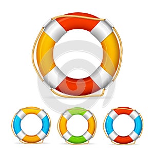 Life Buoy Color Set. Vector