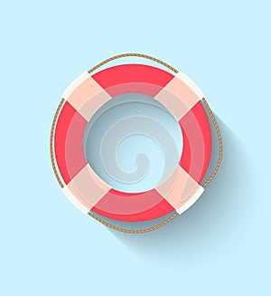 Life buoy in flat style