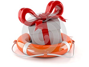 Life buoy with gift