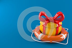 Life buoy with gift