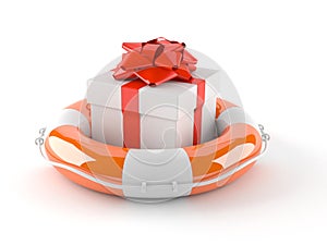 Life buoy with gift