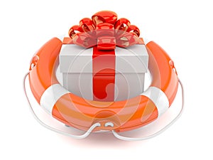 Life buoy with gift