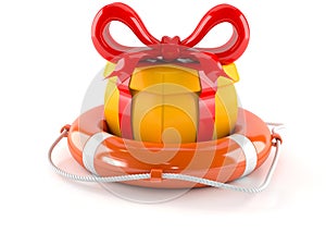 Life buoy with gift