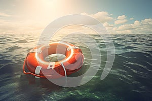 Life buoy rescue ring. Generate AI