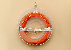 Life buoy with rope.