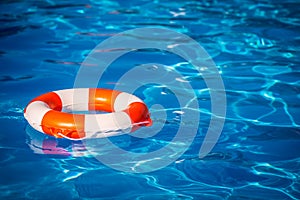 Life buoy in swimming pool