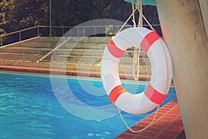 Life buoy and swimming pool