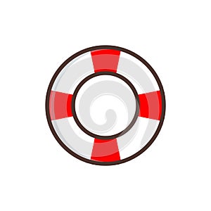 Life buoy vector graphic design illustration