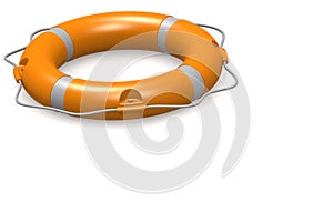 Life buoy in white