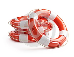 Life Buoy on a white background