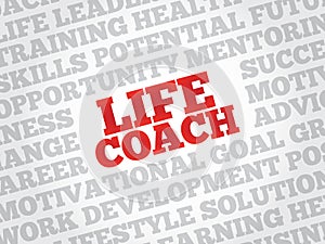 Life coach word cloud