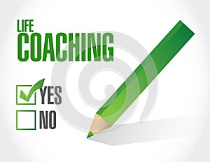 life coaching approval sign concept