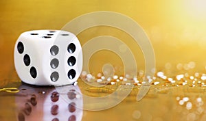 Life coaching, success concept, dice