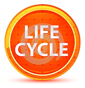 Life Cycle Natural Orange Round Button
