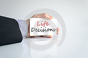 Life Decisions Concept