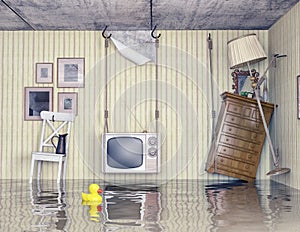 Life in the flooded flat