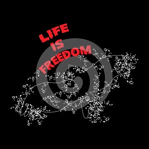 Life is freedom photo