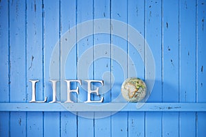 Life Globe Word Background
