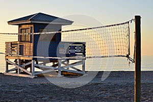 Life Guard Hut with Volley Ball Net