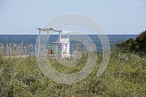 Life guard stand at the beach