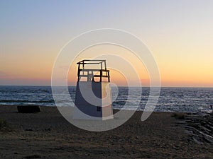 Life Guard Station on a Beach on Martha`s Vineyard