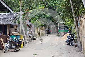 The life of the inhabitants of the Philippine fishing village