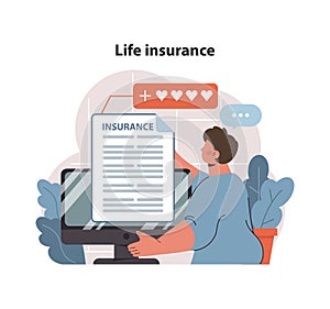 Life insurance concept. Individual securing future with a comprehensive policy.