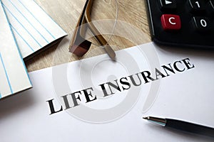 Life insurance document photo