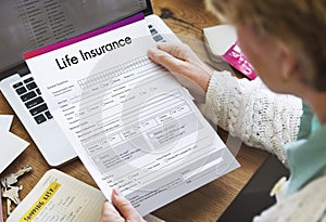 Life Insurance Form Application Security Concept