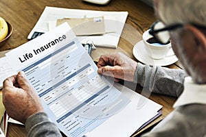 Life Insurance Form Application Security Concept