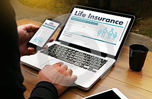 Life Insurance Medical Concept Health Protection Home House Car