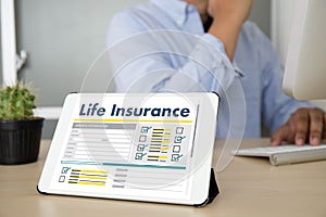 Life Insurance Medical Concept Health Protection Home House Car
