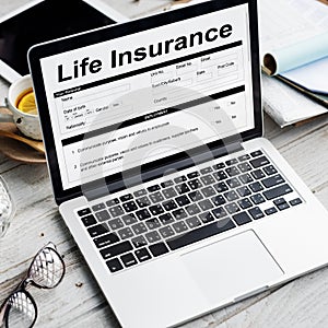 Life Insurance Policy Terms of Use Concept