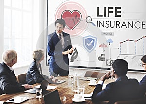 Life Insurance Protection Beneficiary Safeguard Concept photo