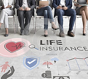 Life Insurance Protection Beneficiary Safeguard Concept photo